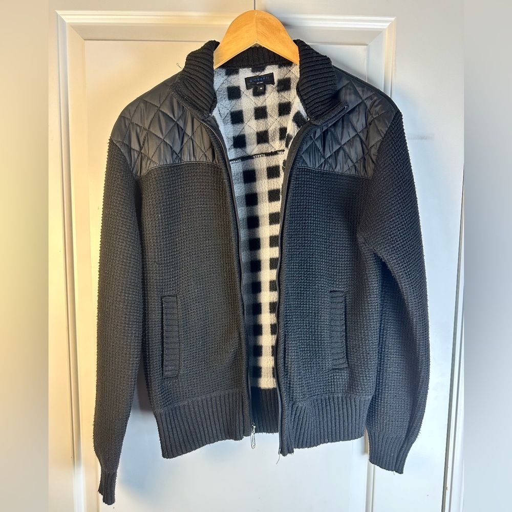 Gilberti Knit Quilted Jacket Boys Size 14 - Picture 2 of 7